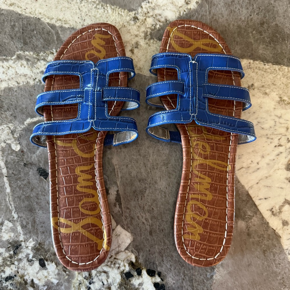 Sam Edelman Blue Bay Slide Sandals size 10 look great